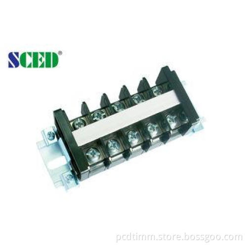 600V 60A Rail Mounted Terminal Block , 14.00mm Electrical T